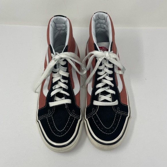 Vans Shoes Womens 8.5 Mens 7 Sk8 Hi 38 DX Pink Black Suede Ultra Cush Anaheim - Picture 3 of 12